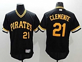 Pittsburgh Pirates #21 Roberto Clemente Black 2016 Flexbase Authentic Collection Cooperstown Stitched Jersey,baseball caps,new era cap wholesale,wholesale hats
